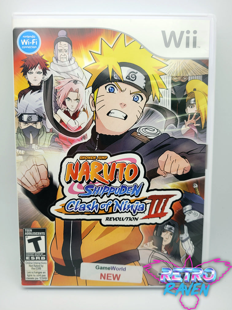 Naruto Shippuden: Clash of Ninja Revolution 3 Wii Box Art Cover by