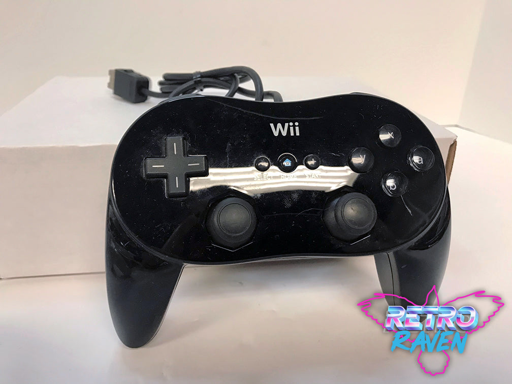  Wii Classic Controller Pro - Black - Nintendo Wii Standard  Edition : Video Games
