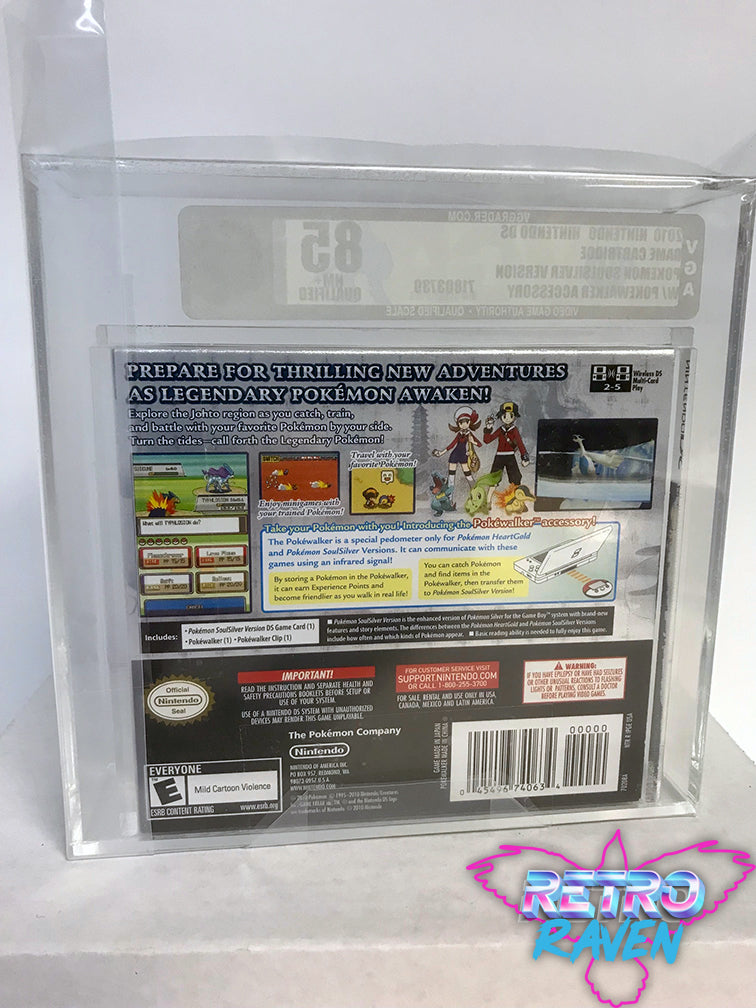 Pokémon SoulSilver Version w/ PokeWalker [VGA Graded, 85 NM+ Qualified]