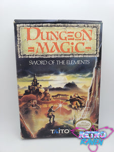 Dungeon Magic: Sword of the Elements - Nintendo NES - Complete