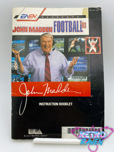 John Madden Football 93 - Super Nintendo Manual