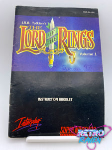 The Lord of the Rings Volume 1 - Super Nintendo Manual