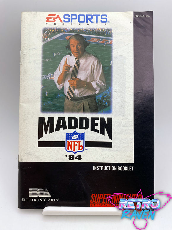 Madden 94 - Super Nintendo Manual