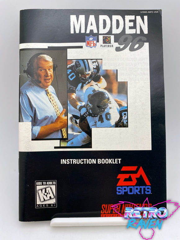 Madden 96 - Super Nintendo Manual