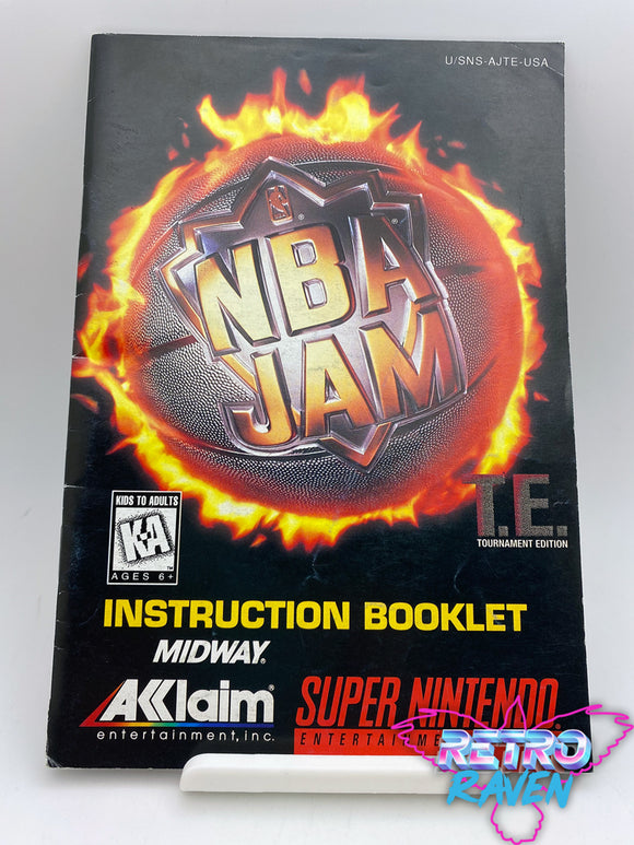 NBA Jam: Tournament Edition - Super Nintendo Manual