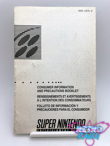 Super Nintendo Information & Precautions - Super Nintendo Manual