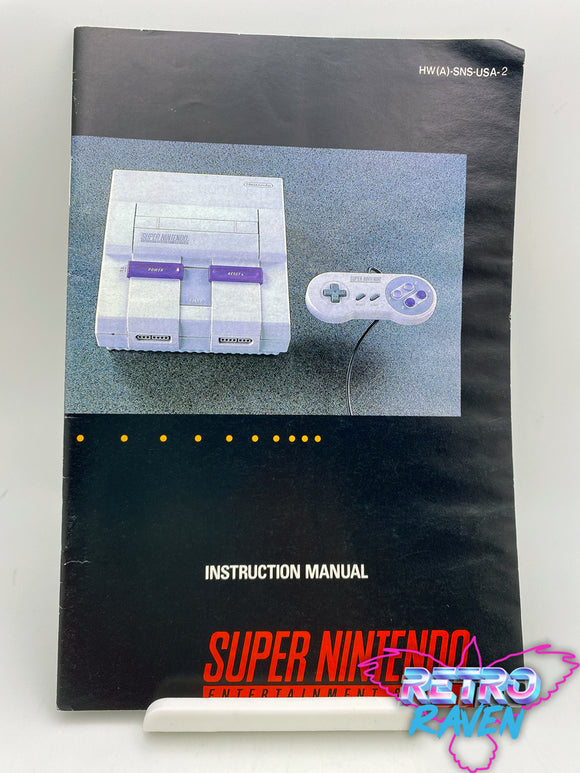 SNES Console Instruction - Super Nintendo Manual