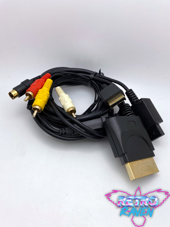 Universal RCA Composite/S-Video Gaming Video Cable for PS2, PS3, Wii & Xbox 360