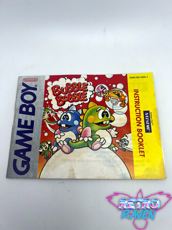 Bubble Bobble - Gameboy Manual