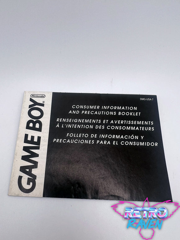 Consumer Information and Precautions Booklet - Game Boy Manual