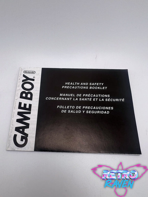 Health and Safety Booklet - Game Boy Manual