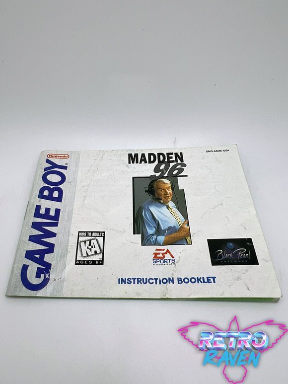 Madden 96 - Gameboy Manual