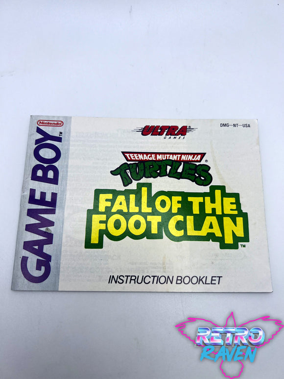 Teenage Mutant Ninja Turtles: Fall of the Foot Clan - Gameboy Manual