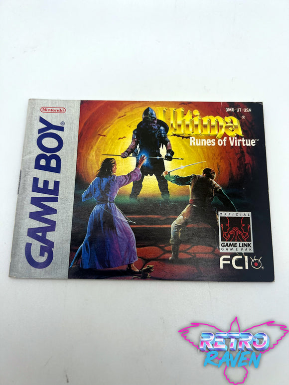 Ultima: Runes of Virtue - Gameboy Manual