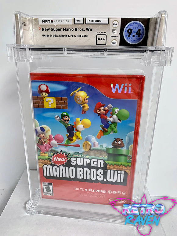 New Super Mario Bros. Wii (Wii) [Wata Graded, 9.4 A++ Seal w/ Deep Bad –  Retro Raven Games