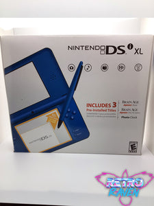 Nintendo DSi XL - Midnight Blue & 3 Installed Games- Complete