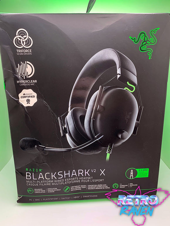 Razer BlackShark V2 X - Wired Gaming Headset – Retro Raven Games