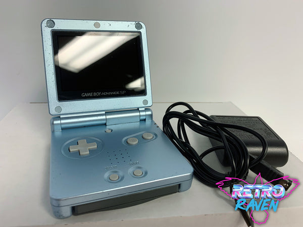 Nintendo Game Boy Advance SP shops in Pearl Blue AGS-101