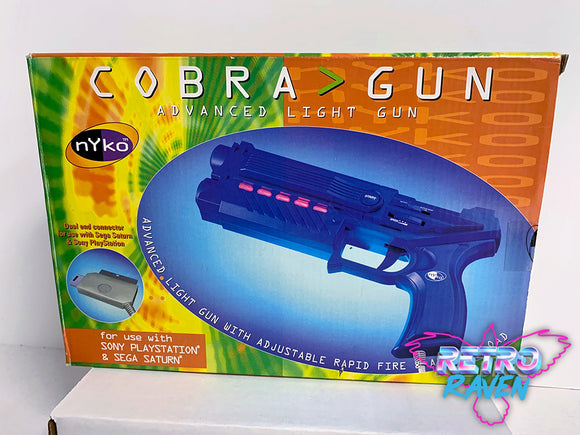Nyko Cobra Light Gun for Sega Saturn & Sony PS1 & PS2 - Complete