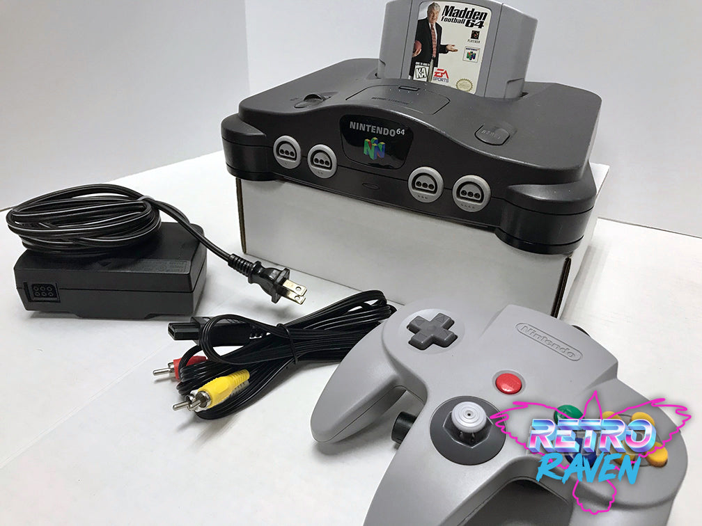 Nintendo 64 shops Black N64 Console with Controller and Cables