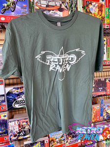 Green Retro Raven T-Shirt w/ White Logo