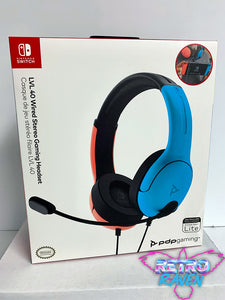 PDP Wired Stereo Headset LVL40 Blue/Red for Nintendo Switch