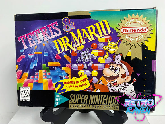 Tetris & Dr. Mario - Super Nintendo - Complete